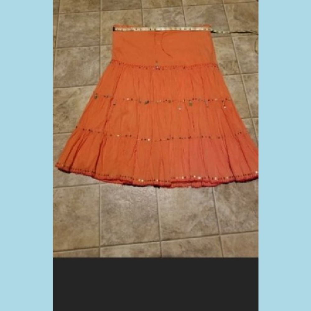 Solstice Medium Truly fancy beaded skirt Orange